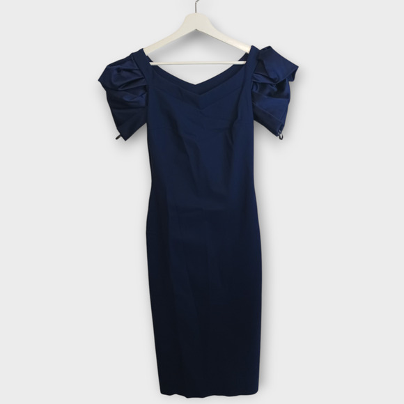 Chiara Boni Dresses & Skirts - Chiara Boni La Petite Robe Womens 42 (US 6) Blue Off Shoulder Eunice Dress
